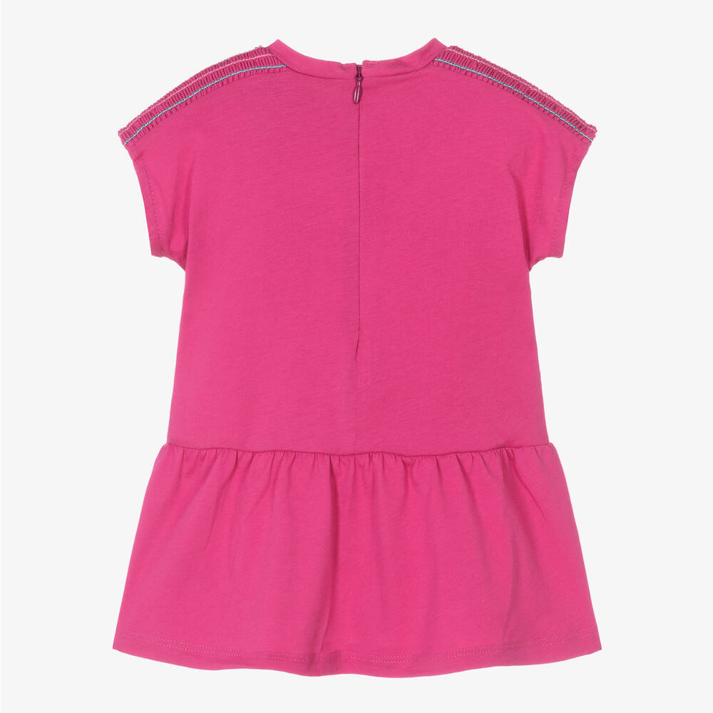 Chloé-Girls Magenta Pink Cotton Dress | Childrensalon Outlet