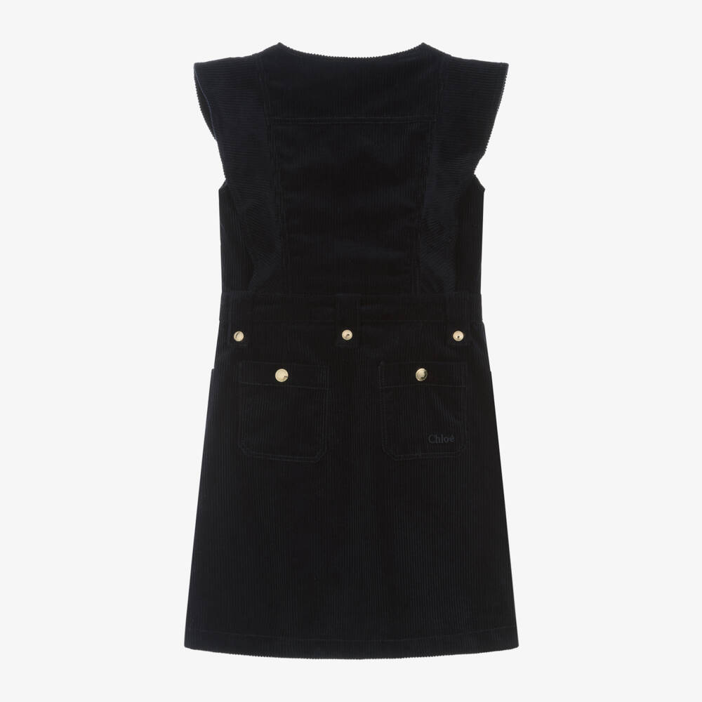 Chloé-Girls Midnight Corduroy Frock | Childrensalon Outlet