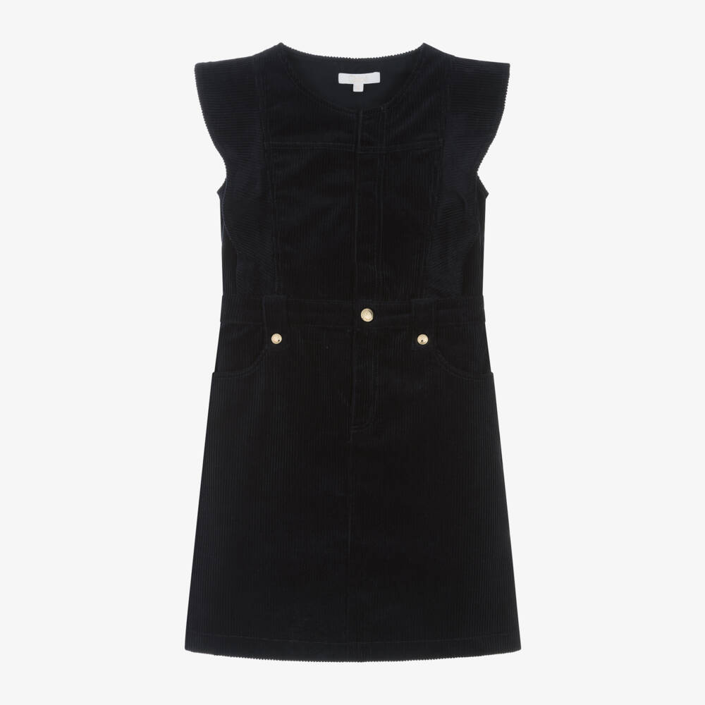 Chloé-Girls Midnight Corduroy Frock | Childrensalon Outlet