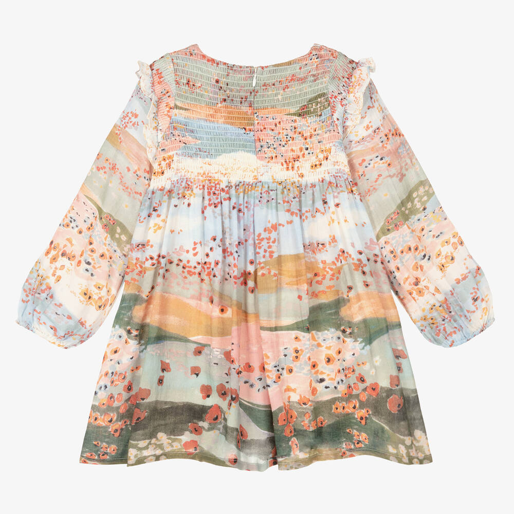 Chloé-Girls Multicoloured Poppy Print Wool Dress | Childrensalon Outlet