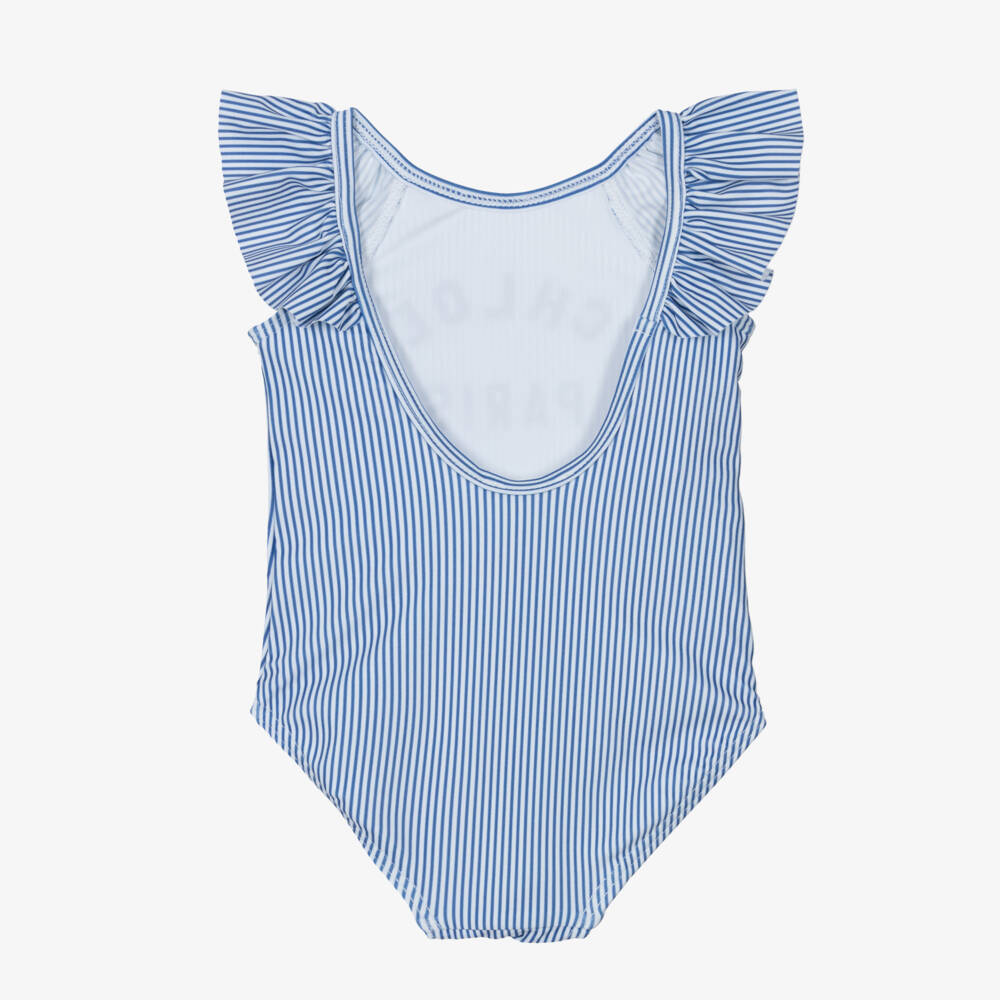 Chloé-Girls Nautical Stripe Swimsuit | Childrensalon Outlet