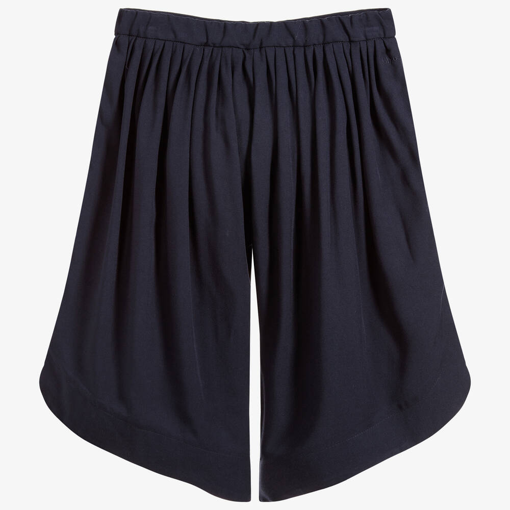 Chloé-Girls Navy Blue Culottes | Childrensalon Outlet