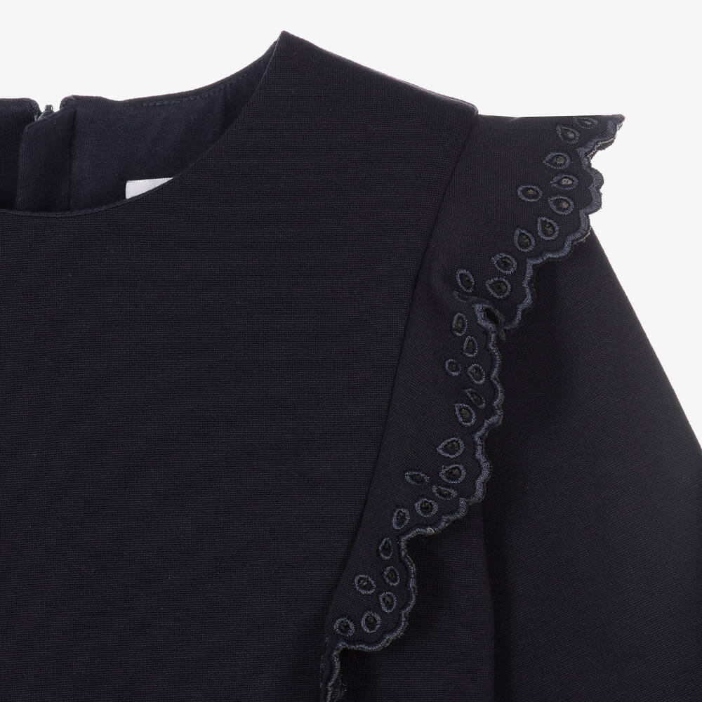 Chloé-Girls Navy Blue Milano Dress | Childrensalon Outlet