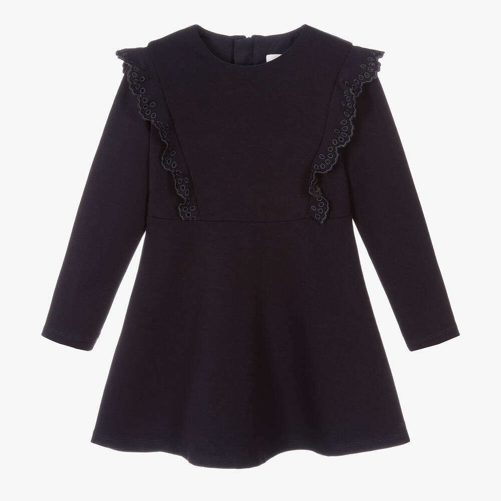 Chloé - Robe bleu marine Milano Fille | Childrensalon