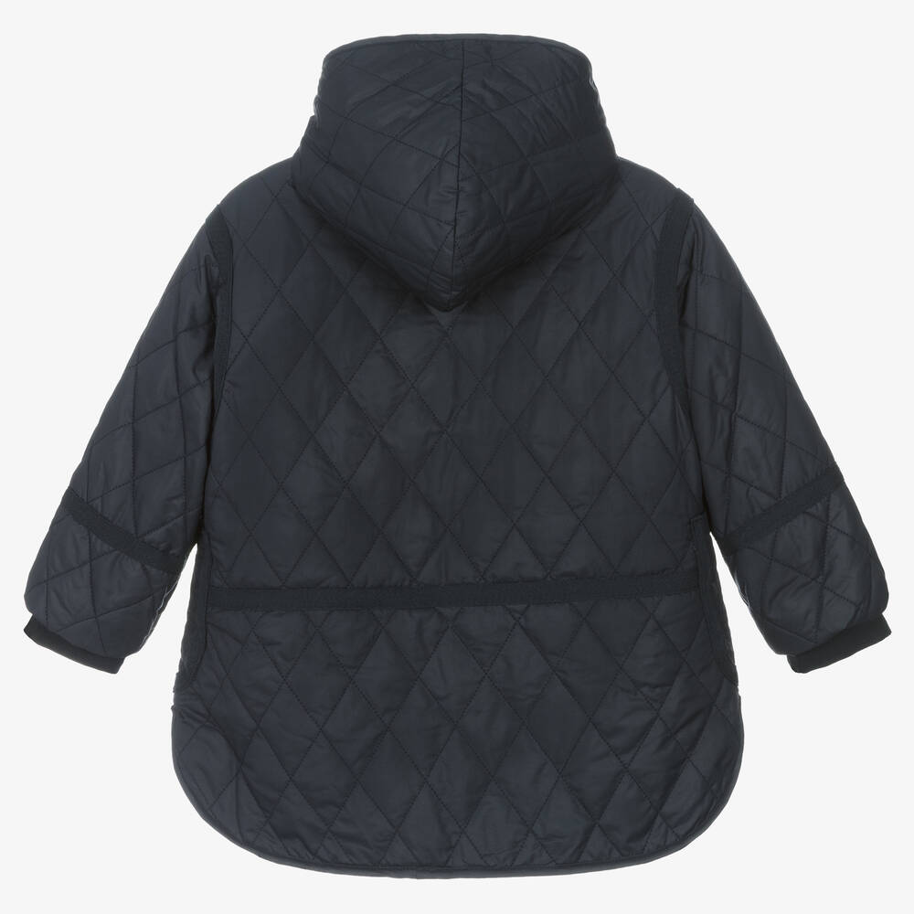 Girls navy quilted sale coat