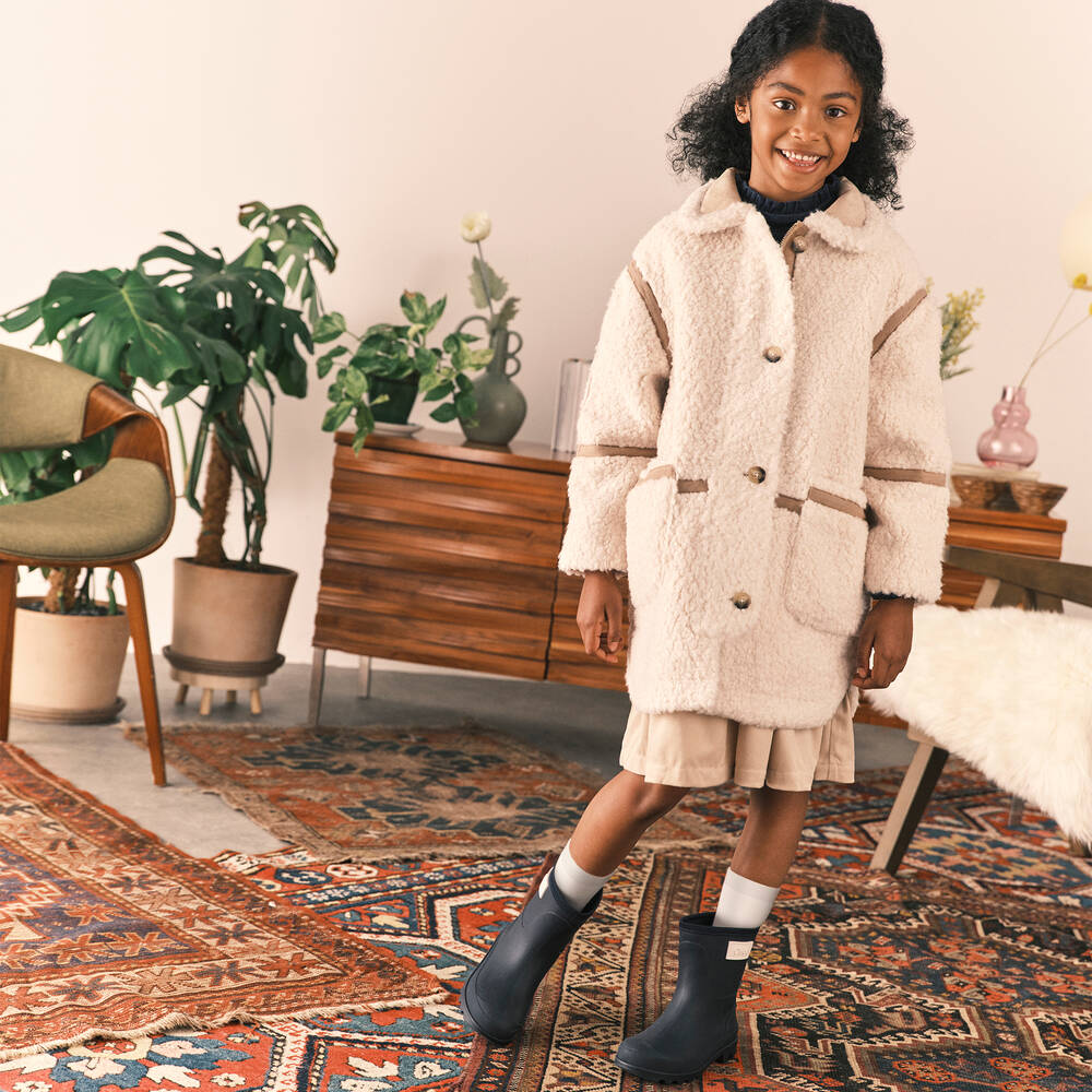 Brown and outlet blue rain boots