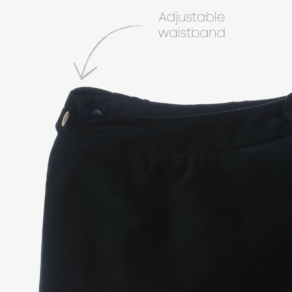 Chloé-Элегантная бархатная юбка синего цвета для девочек | Childrensalon Outlet