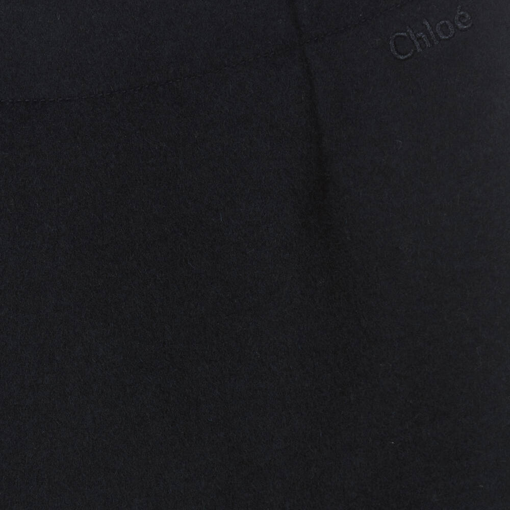 Chloé-Girls Navy Blue Wool Skirt | Childrensalon Outlet