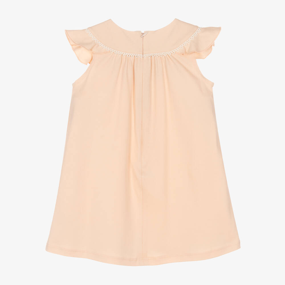 Chloé-Girls Pale Pink Cotton Dress | Childrensalon Outlet
