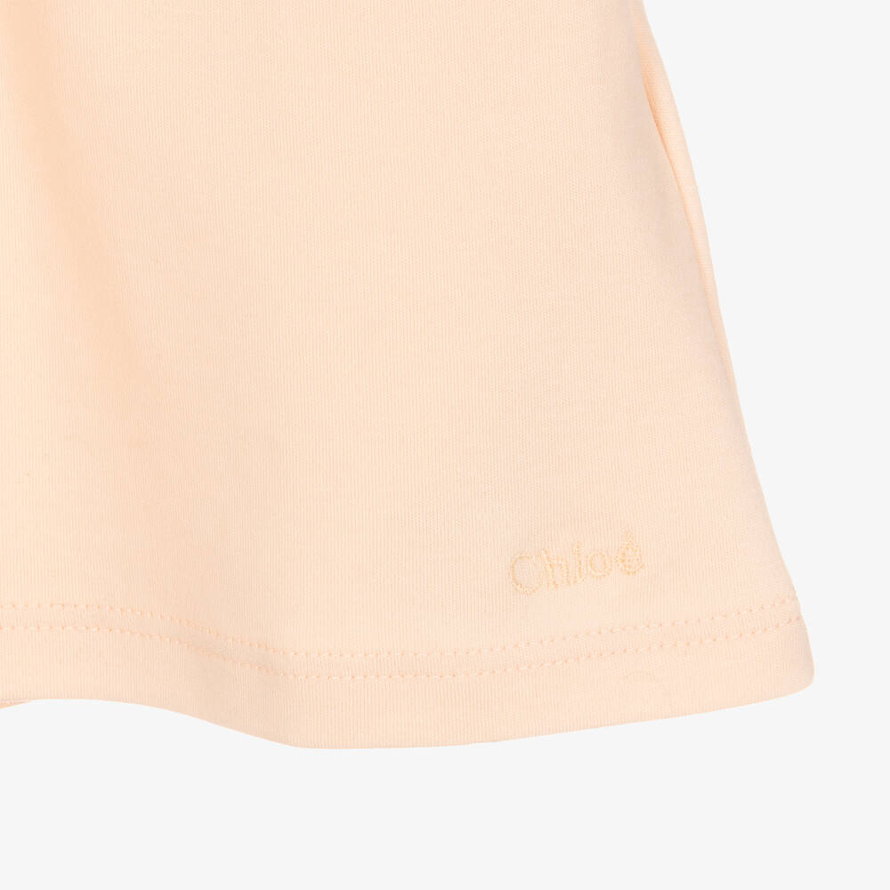 Chloé-Girls Pale Pink Cotton Dress | Childrensalon Outlet