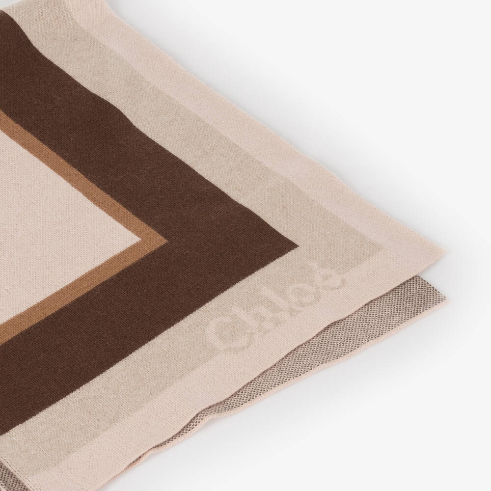 Chloé-Girls Pale Pink Knit Cape | Childrensalon Outlet