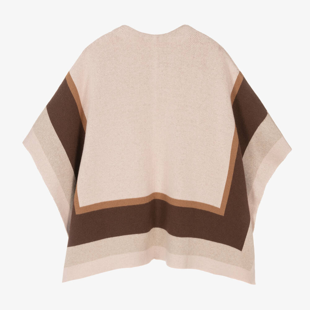 Chloé-Girls Pale Pink Knit Cape | Childrensalon Outlet