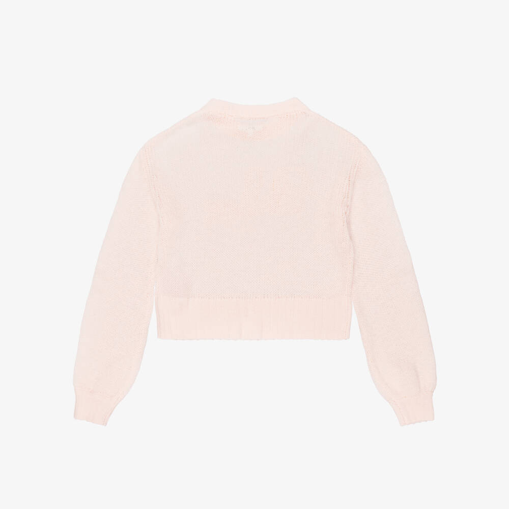 Chloé-Girls Pale Pink Wool & Cashmere Sweater | Childrensalon Outlet