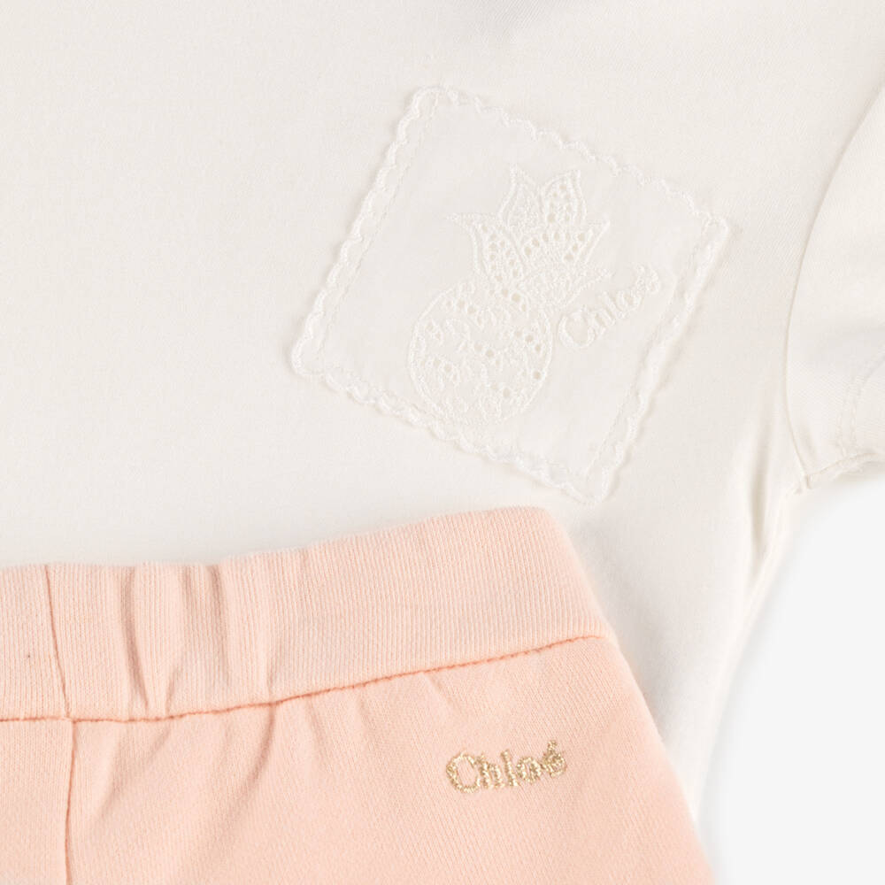 Chloé-Girls Pastel Cotton Knit Outfit | Childrensalon Outlet