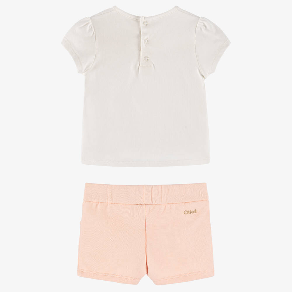 Chloé-Girls Pastel Cotton Knit Outfit | Childrensalon Outlet
