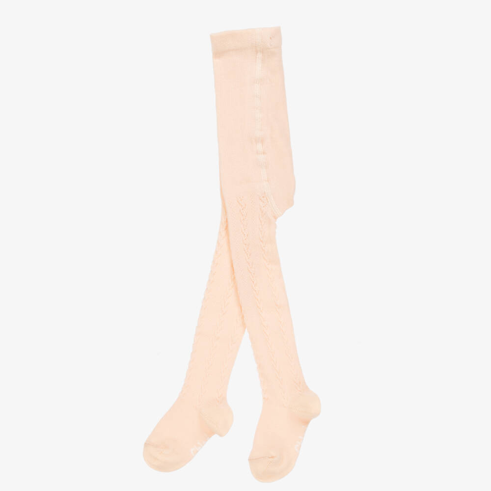 Chloé-Girls Pastel Pink Cotton Leggings | Childrensalon Outlet
