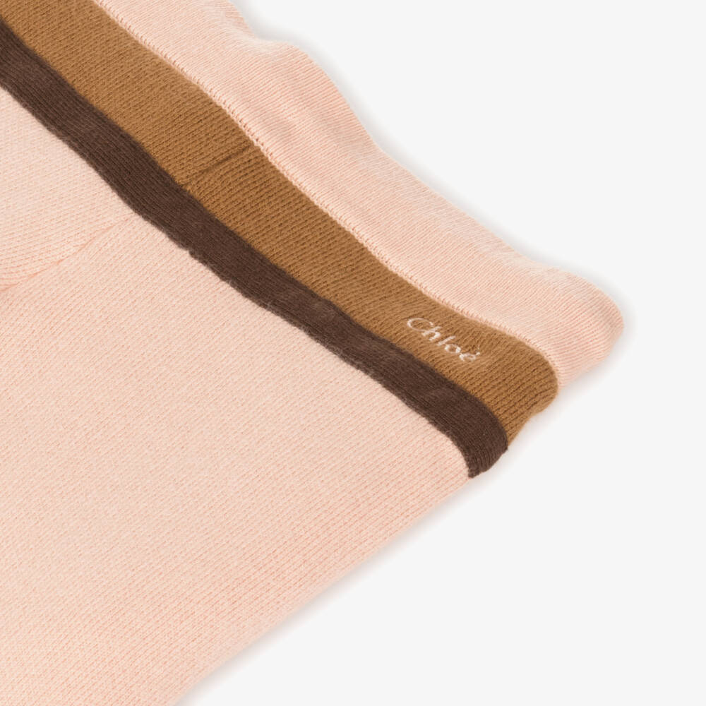 Chloé-Girls Pastel Pink Knit Trousers | Childrensalon Outlet