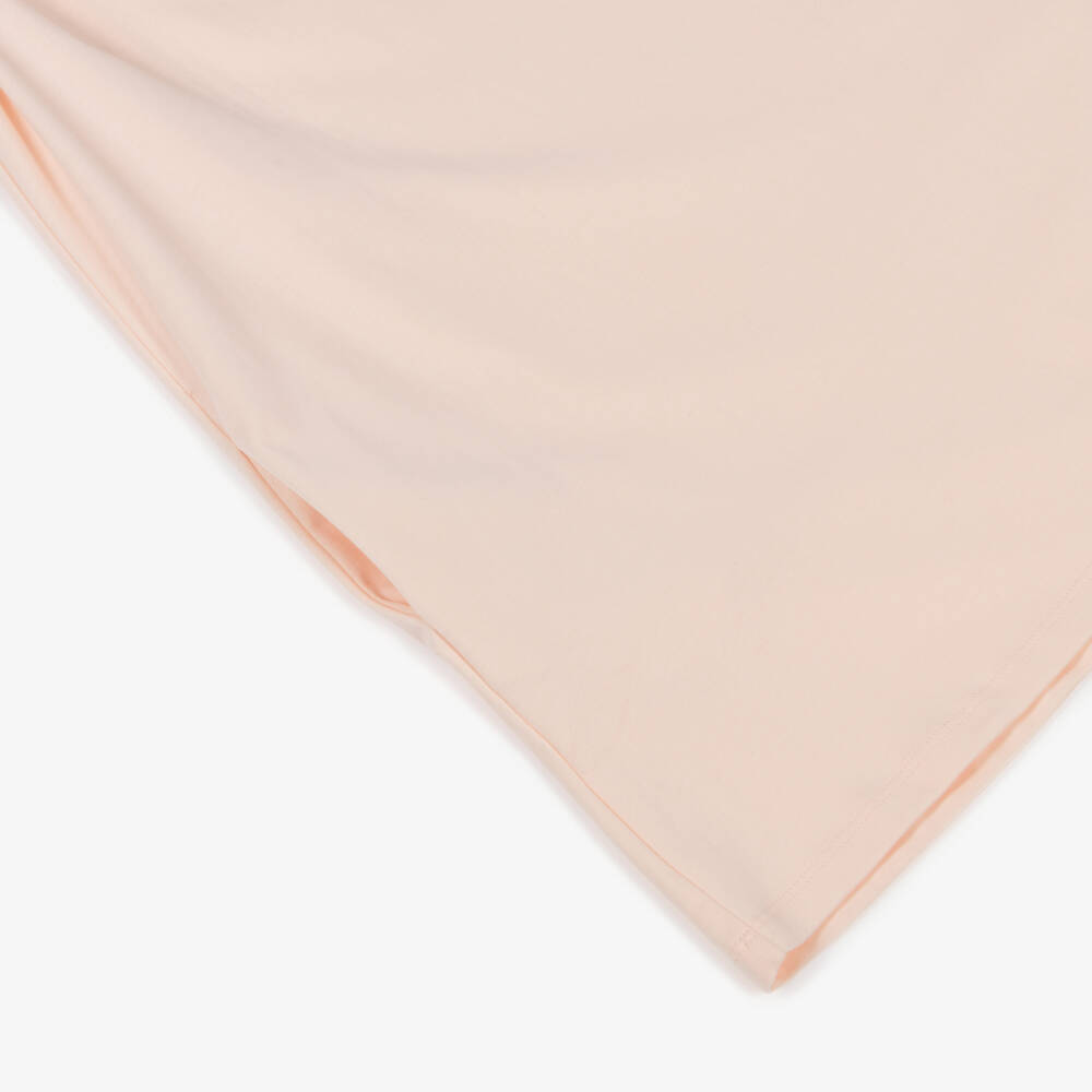 Chloé-Girls Peach Pink Cotton Jersey Dress | Childrensalon Outlet