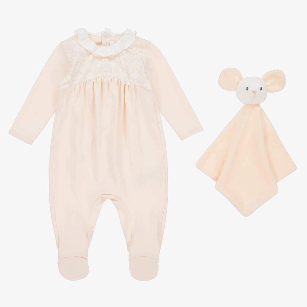 Chloé - Girls Pink Babygrow Gift Set | Childrensalon