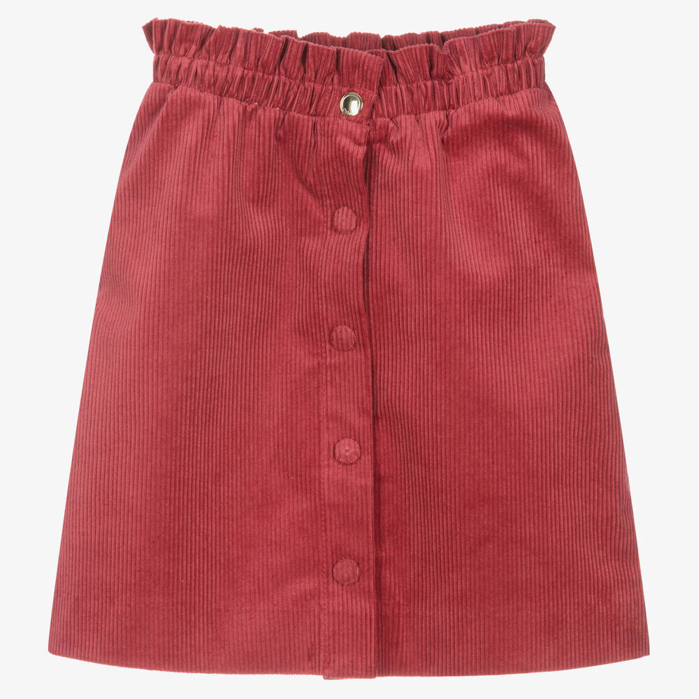 Chloé - Girls Pink Corduroy Skirt  | Childrensalon