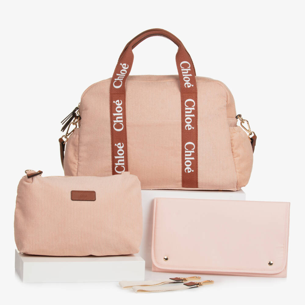 Chloé-Girls Pink Cotton Changing Bag | Childrensalon Outlet