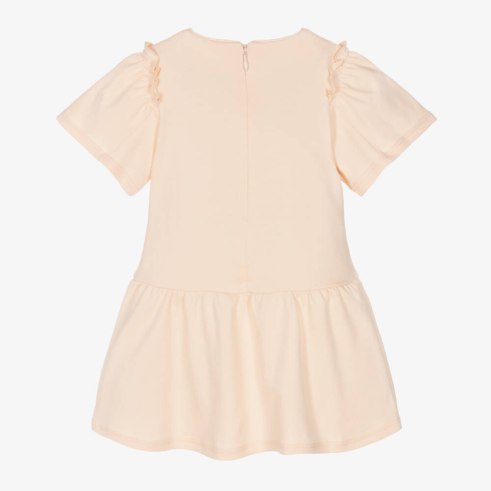 Chloé-Girls Pink Cotton Dress | Childrensalon Outlet