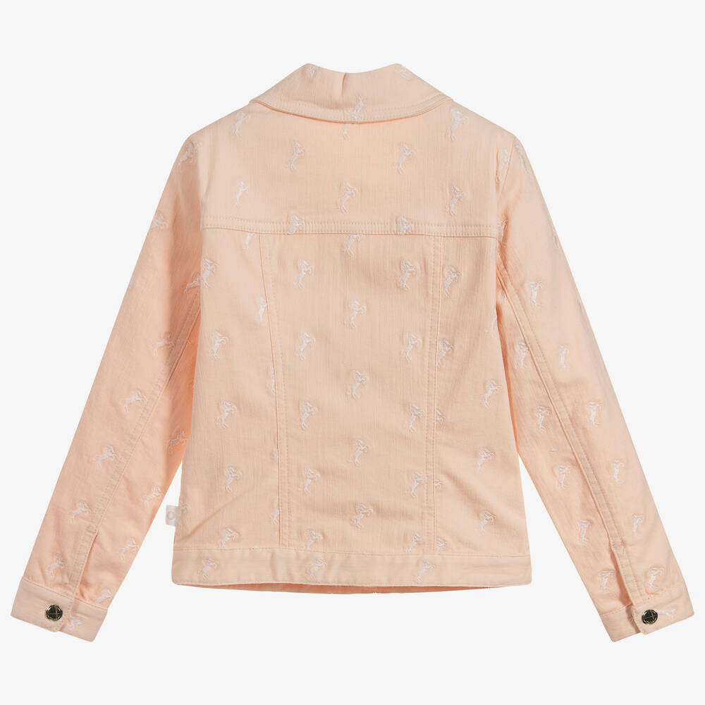 Chloé-Girls Pink Cotton Drill Jacket | Childrensalon Outlet