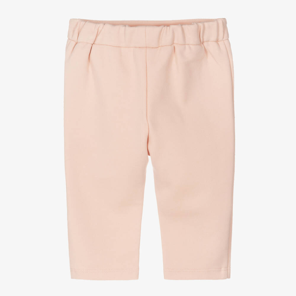 Chloé-Розовые хлопковые брюки с вышивкой | Childrensalon Outlet