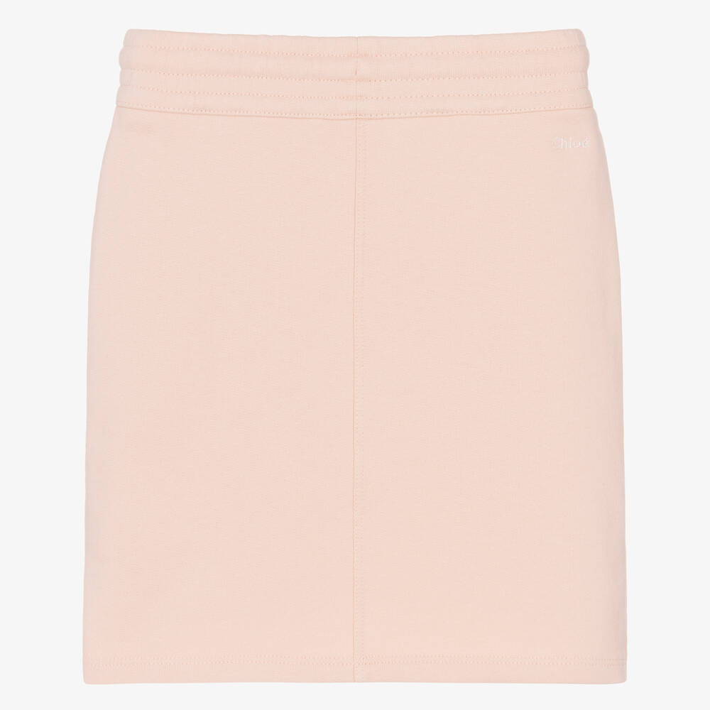 Chloé-Girls Pink Cotton Jersey Skirt | Childrensalon Outlet