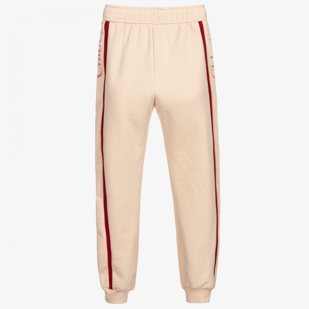 Chloé-Girls Pink Cotton Joggers | Childrensalon Outlet