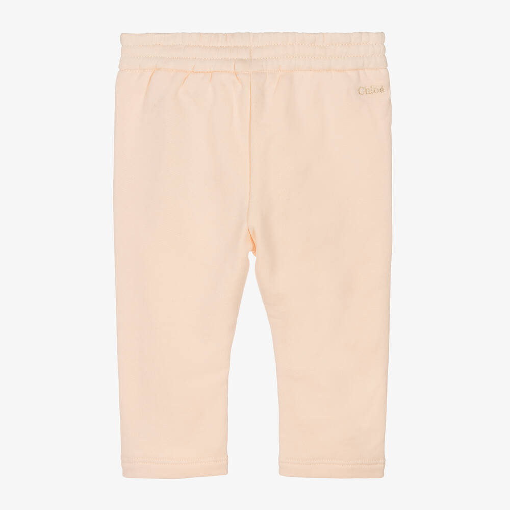 Chloé-Girls Pink Cotton Joggers | Childrensalon Outlet