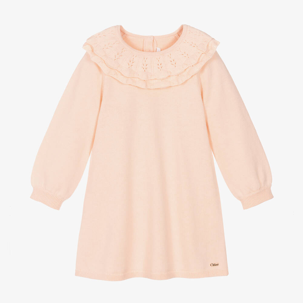 Chloé - Rosa Baumwoll-Strickkleid (M) | Childrensalon