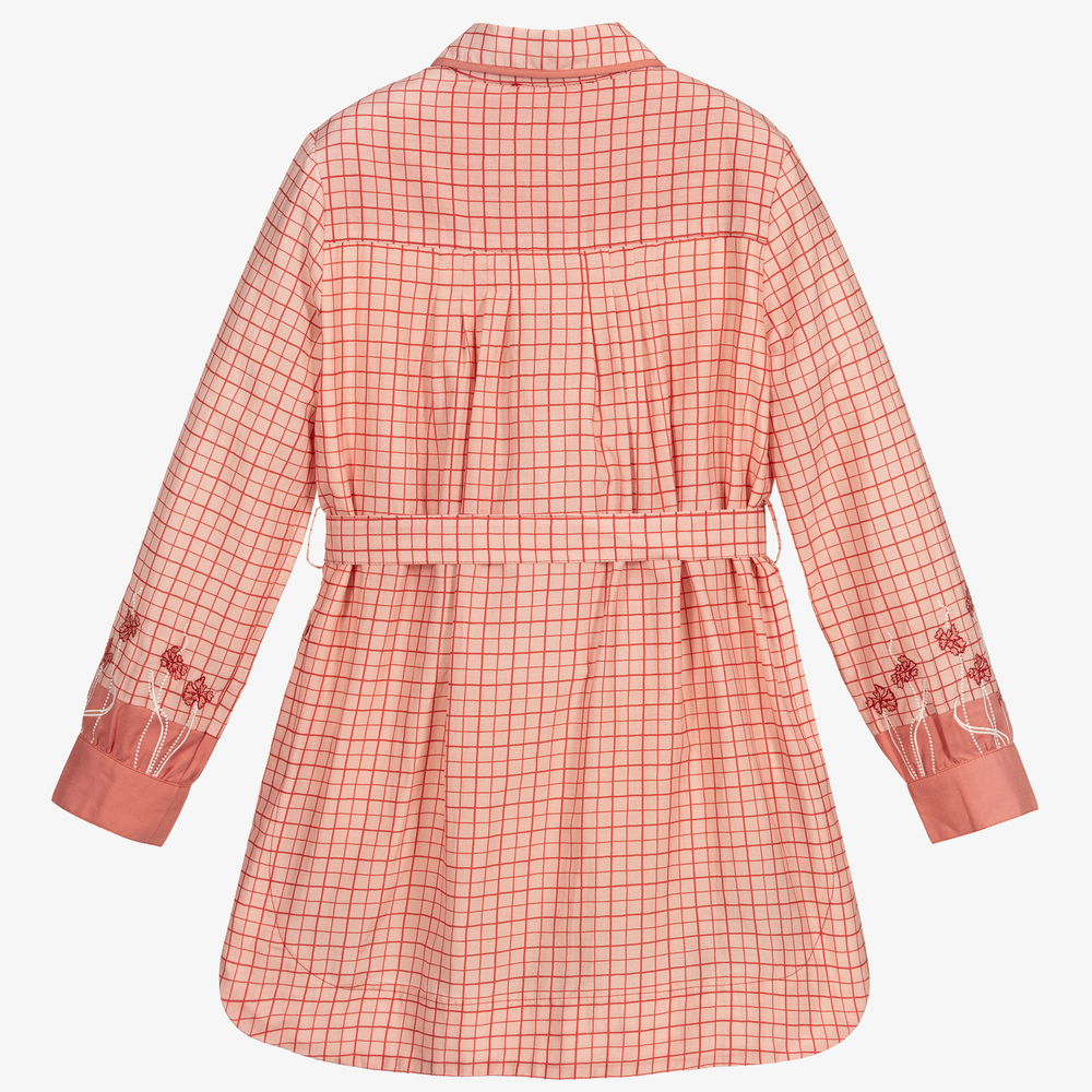 Chloé-Girls Pink Cotton Shirt Dress | Childrensalon Outlet