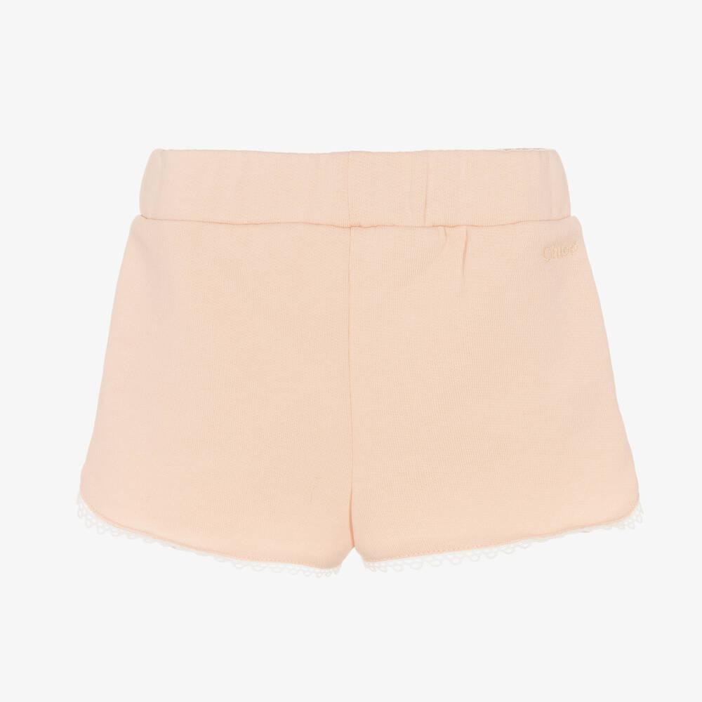 كلوي-شورت أطفال بناتي قطن عضوي لون زهري | Childrensalon Outlet