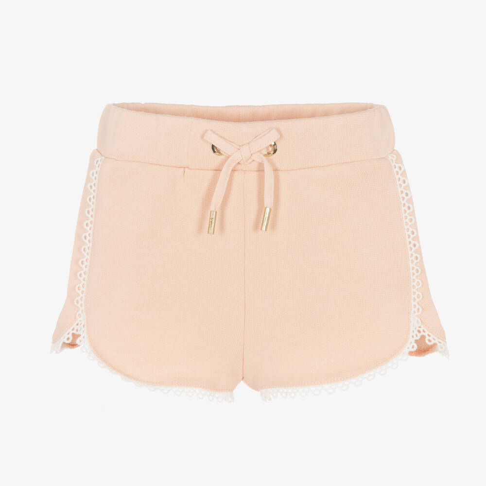 Chloé - Short rose en coton fille | Childrensalon