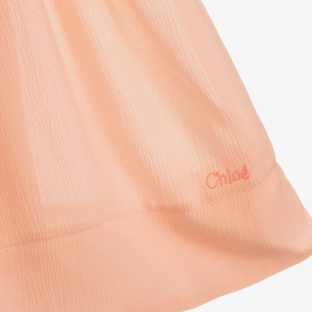 Chloé-Girls Pink Crêpe Dress | Childrensalon Outlet