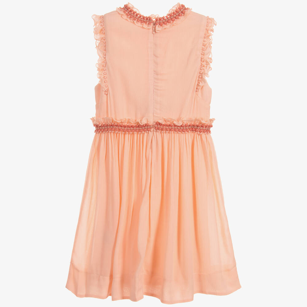 Chloé-Girls Pink Crêpe Dress | Childrensalon Outlet
