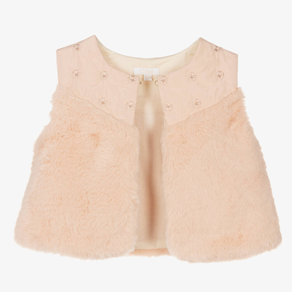 Chloé-جيليه أطفال بناتي فرو صناعي لون زهري | Childrensalon Outlet