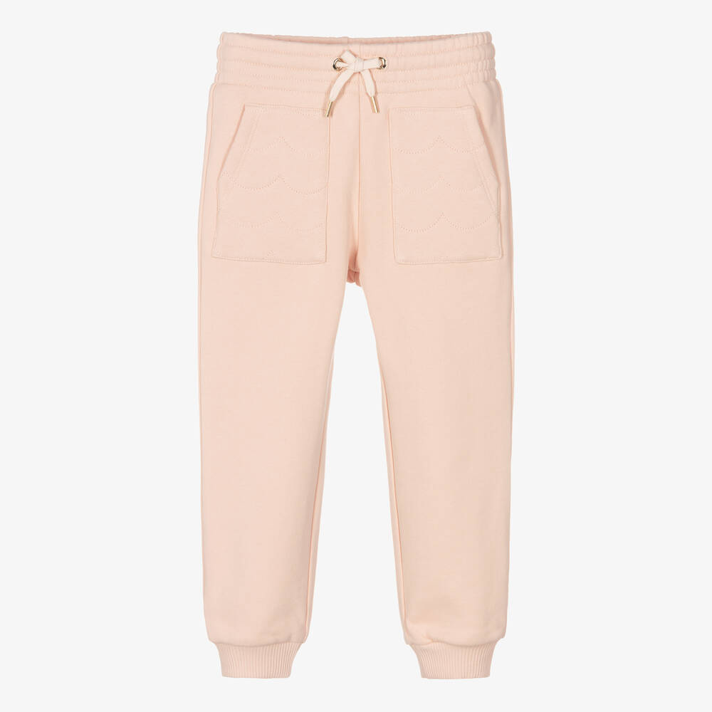 Chloé - Girls Pink Jersey Joggers | Childrensalon