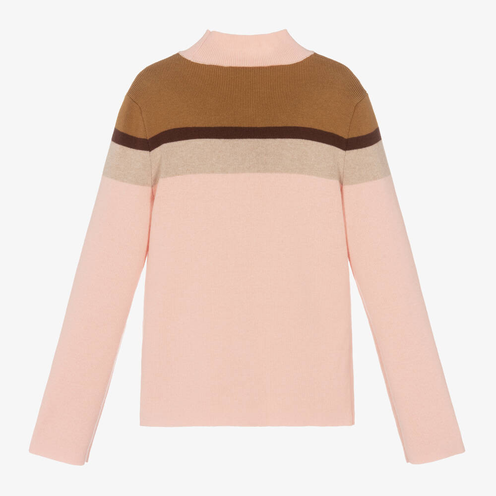 Chloé-Girls Pink Knit Pullover | Childrensalon Outlet