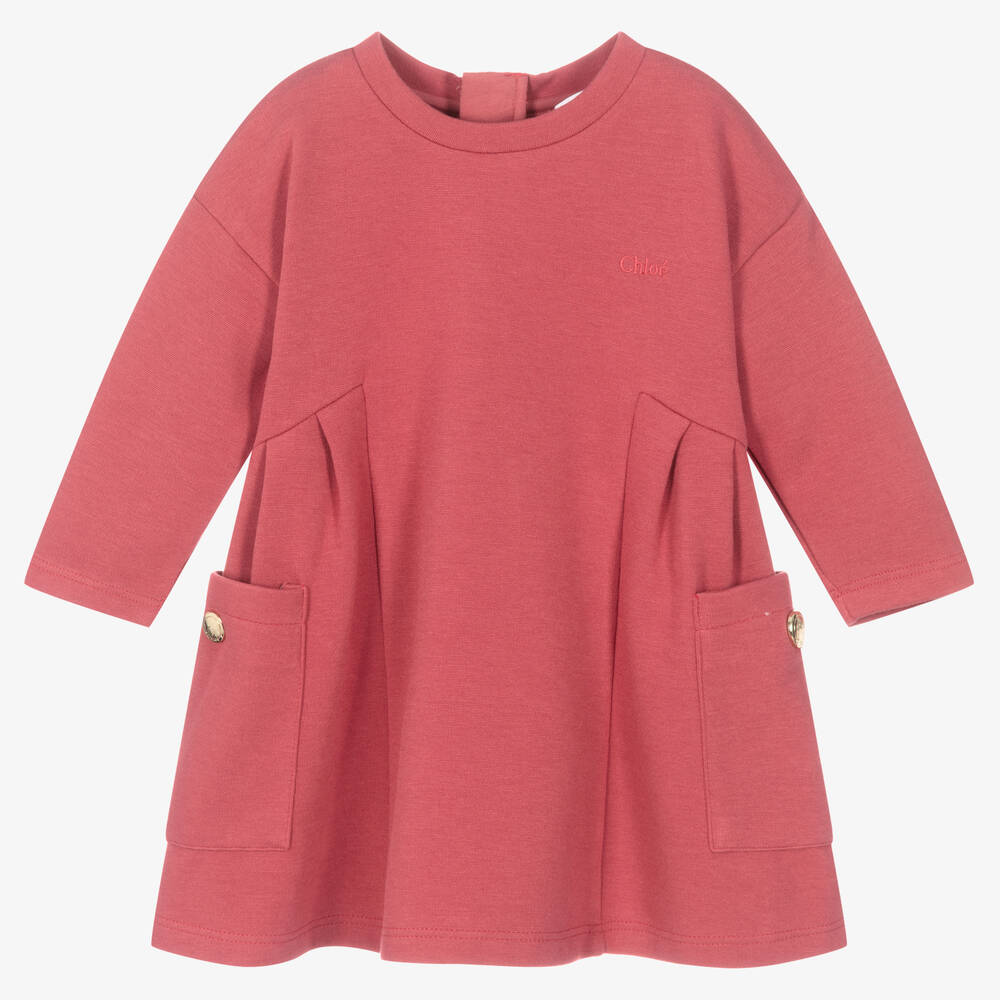 Chloé - Girls Pink Milano Jersey Dress | Childrensalon