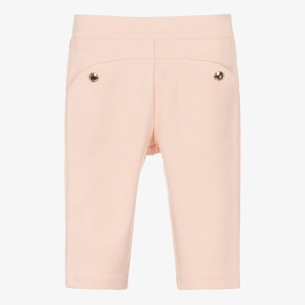 Chloé - Girls Pink Modal Trousers | Childrensalon