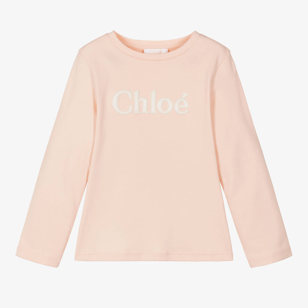 Chloé - توب قطن عضوي لون زهري للبنات | Childrensalon