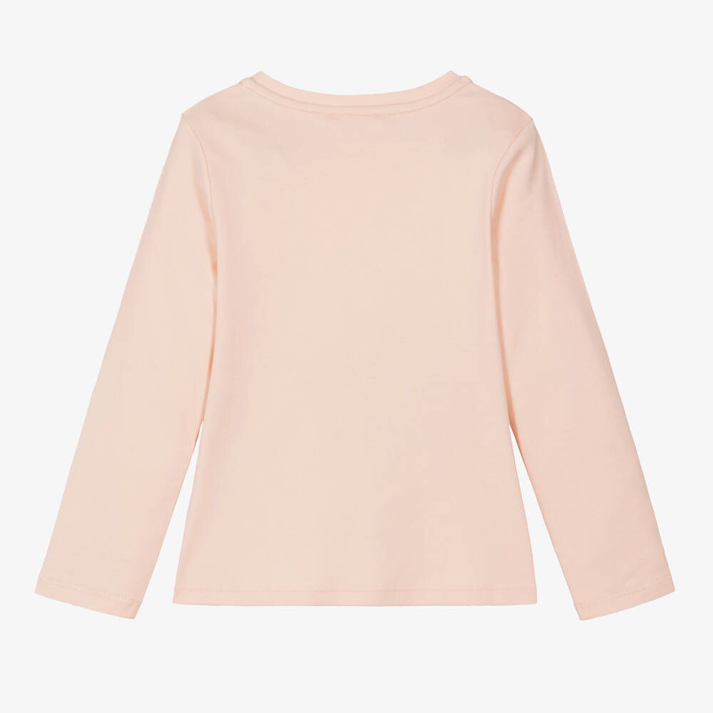 Chloé-Girls Pink Organic Cotton Top | Childrensalon Outlet