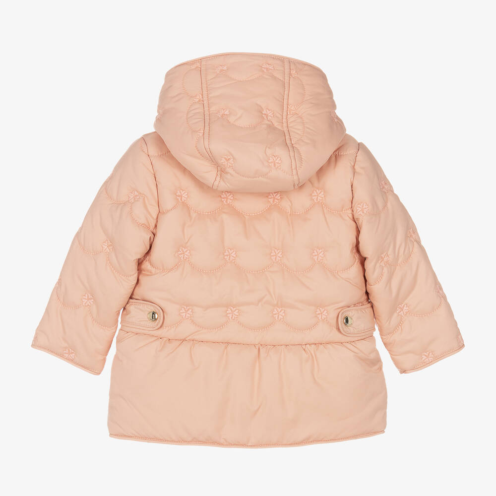 Ladies pink quilted coats cheap