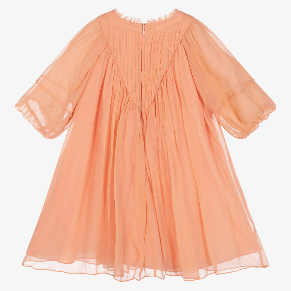 Chloé-Розовое платье из шелка и шифона | Childrensalon Outlet