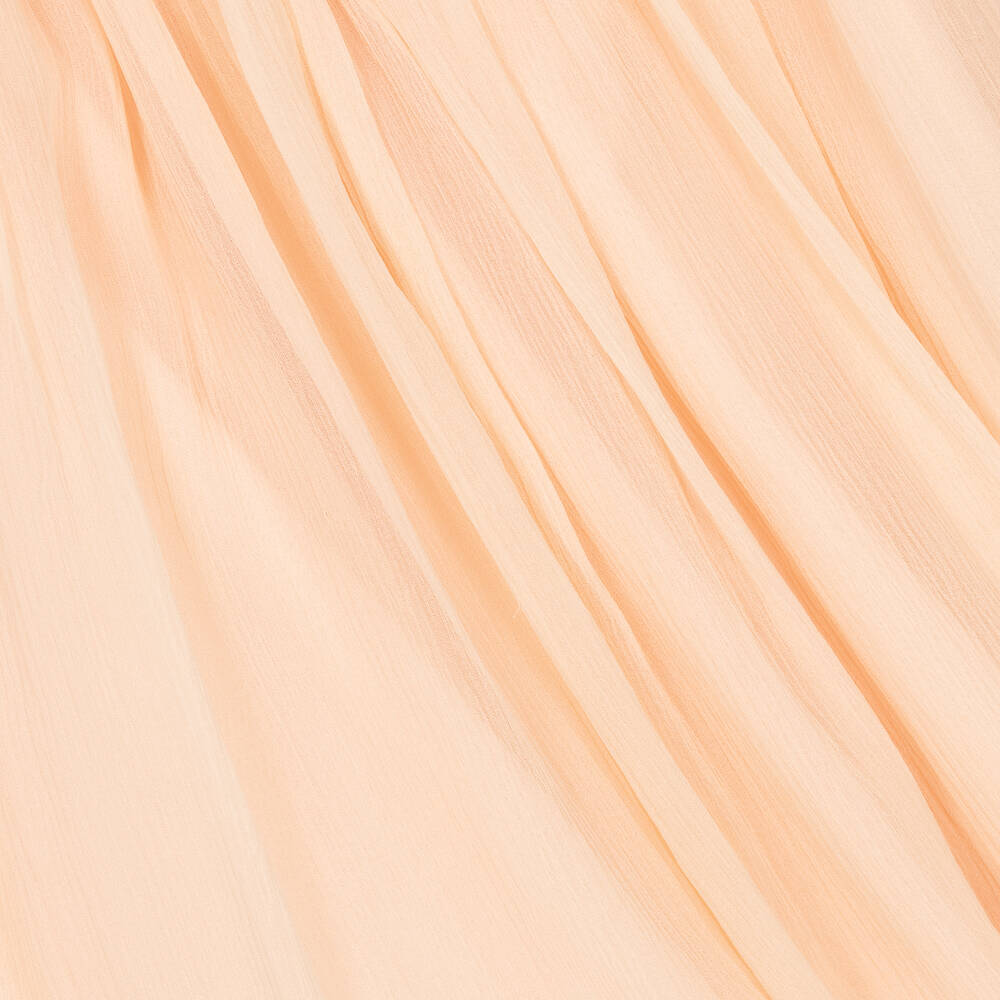 كلوي-فستان حرير مزين بكشكش لون زهري | Childrensalon Outlet