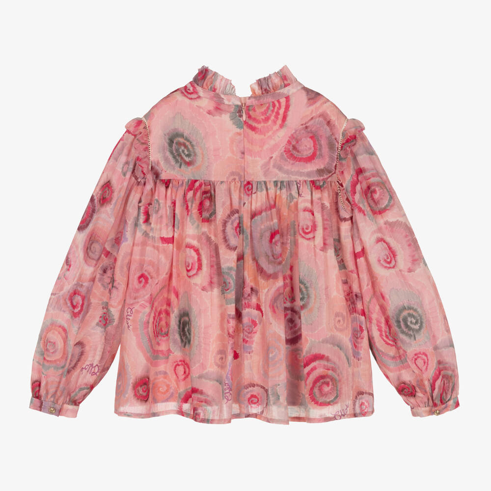 Chloé-Girls Pink Wool Spiral Top | Childrensalon Outlet