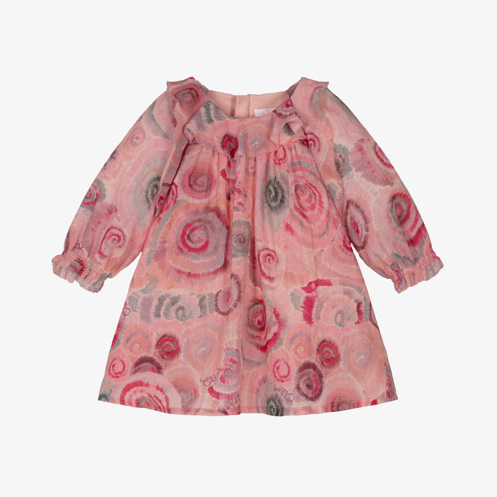 Chloé-Girls Pink Wool Swirl Dress | Childrensalon Outlet
