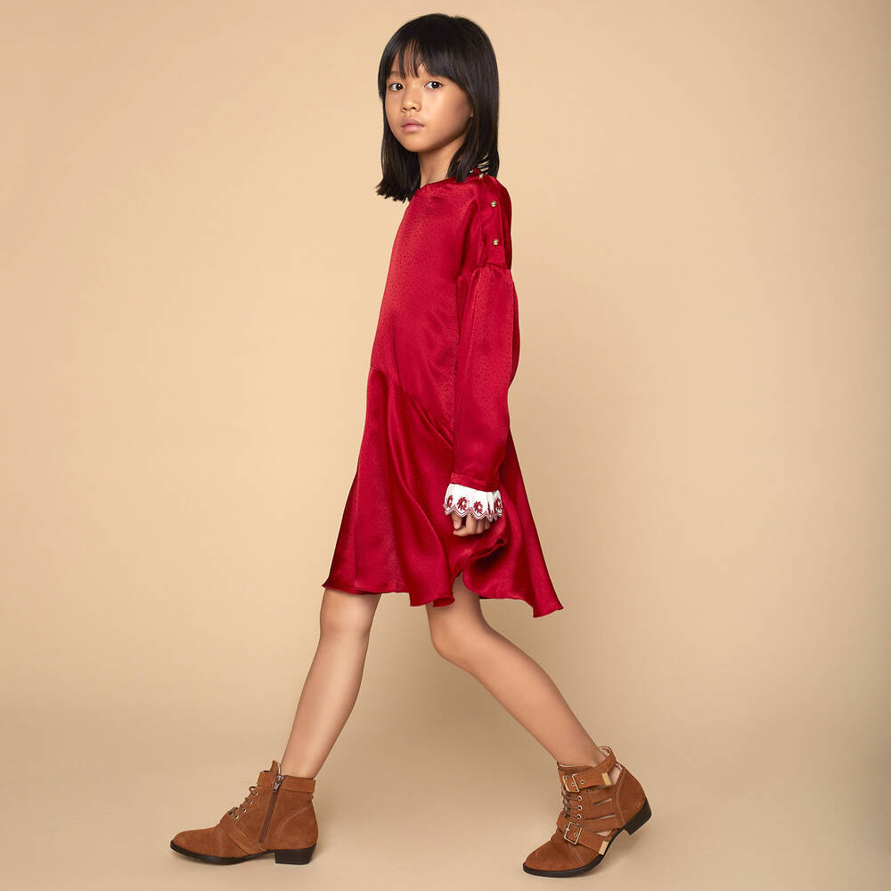 Silk dress girls on sale